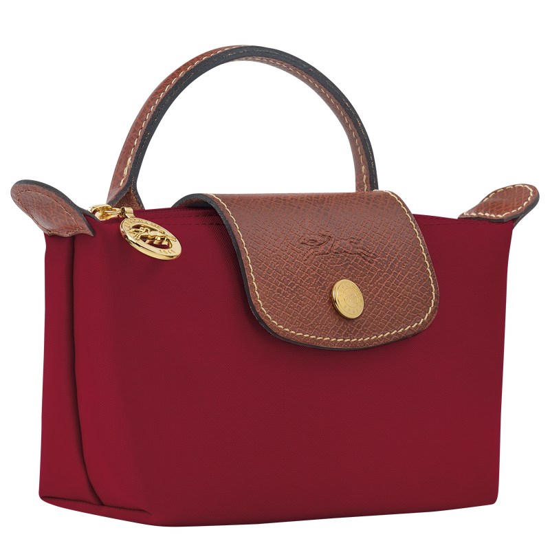 Longchamp Le Pliage Original Pouch with handle - Recycled canvas Pouches & Cases Red | XN40-O8ZU