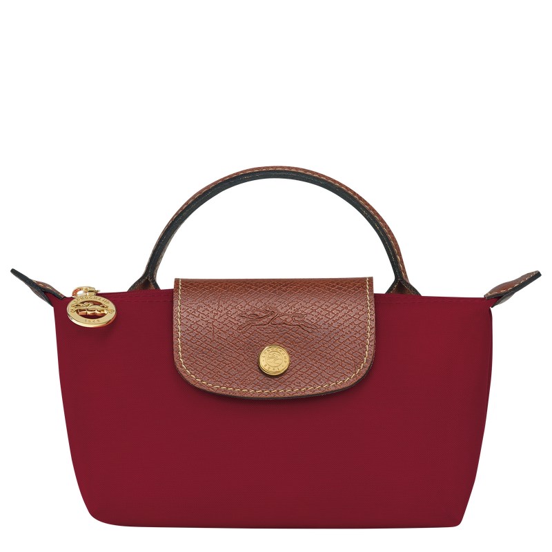 Longchamp Le Pliage Original Pouch with handle - Recycled canvas Pouches & Cases Red | XN40-O8ZU