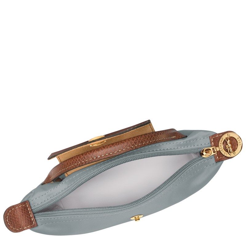 Longchamp Le Pliage Original Pouch with handle - Recycled canvas Pouches & Cases Steel | CB13-Z0NH