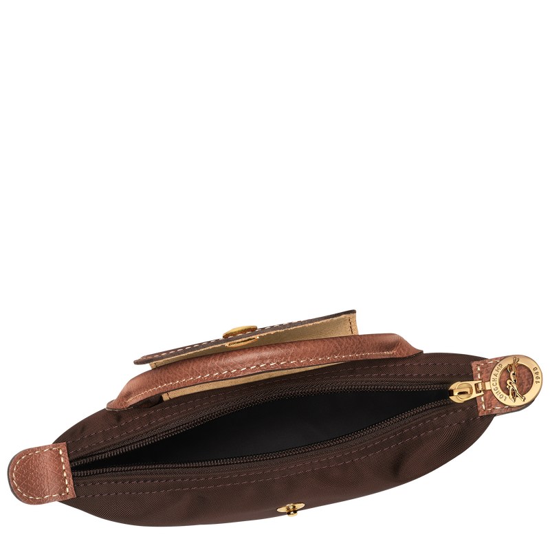 Longchamp Le Pliage Original Pouch with handle - Recycled canvas Pouches & Cases Ebony | TU35-J2HP