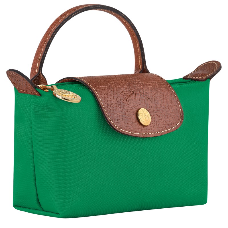 Longchamp Le Pliage Original Pouch with handle - Recycled canvas Pouches & Cases Green | KR52-N5CH