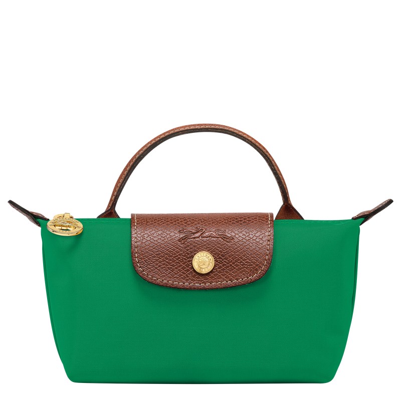 Longchamp Le Pliage Original Pouch with handle - Recycled canvas Pouches & Cases Green | KR52-N5CH