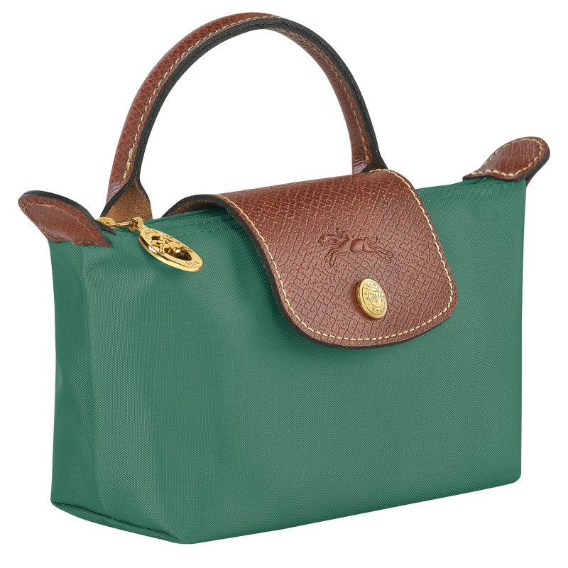 Longchamp Le Pliage Original Pouch with handle - Recycled canvas Pouches & Cases Sage | QD05-K7SJ