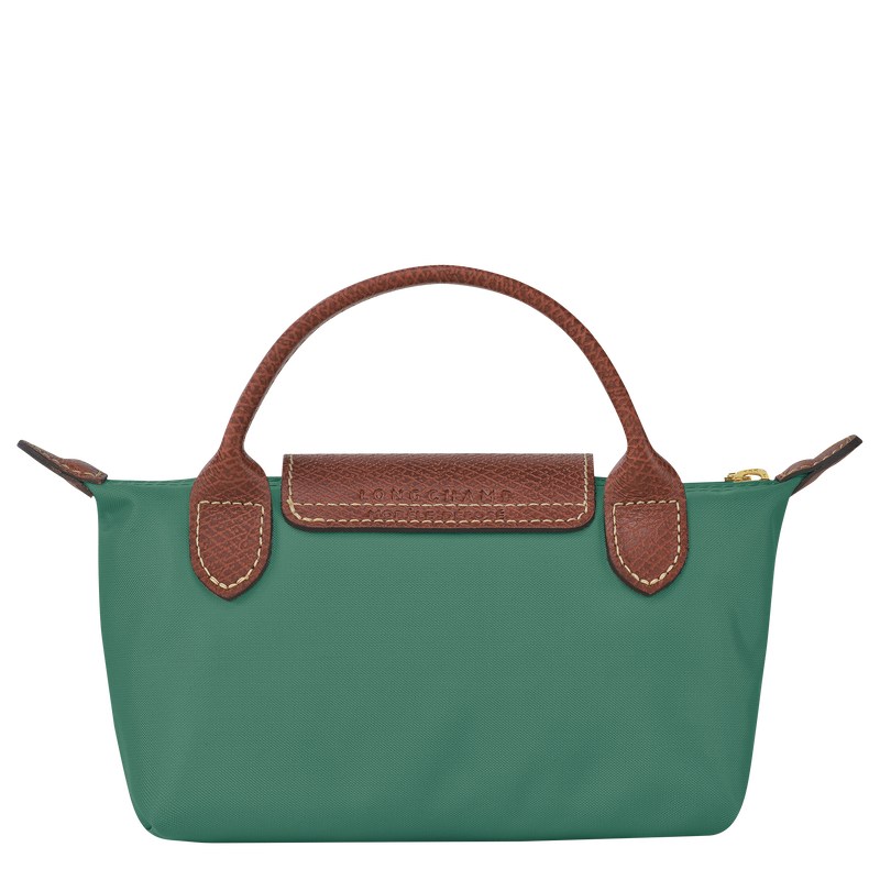 Longchamp Le Pliage Original Pouch with handle - Recycled canvas Pouches & Cases Sage | QD05-K7SJ