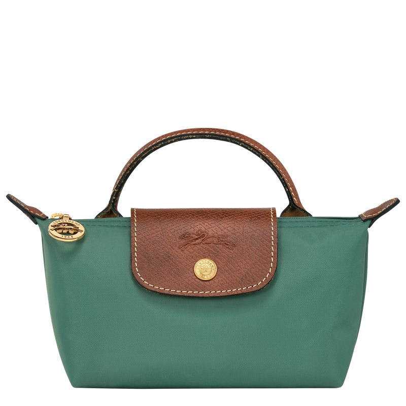 Longchamp Le Pliage Original Pouch with handle - Recycled canvas Pouches & Cases Sage | QD05-K7SJ