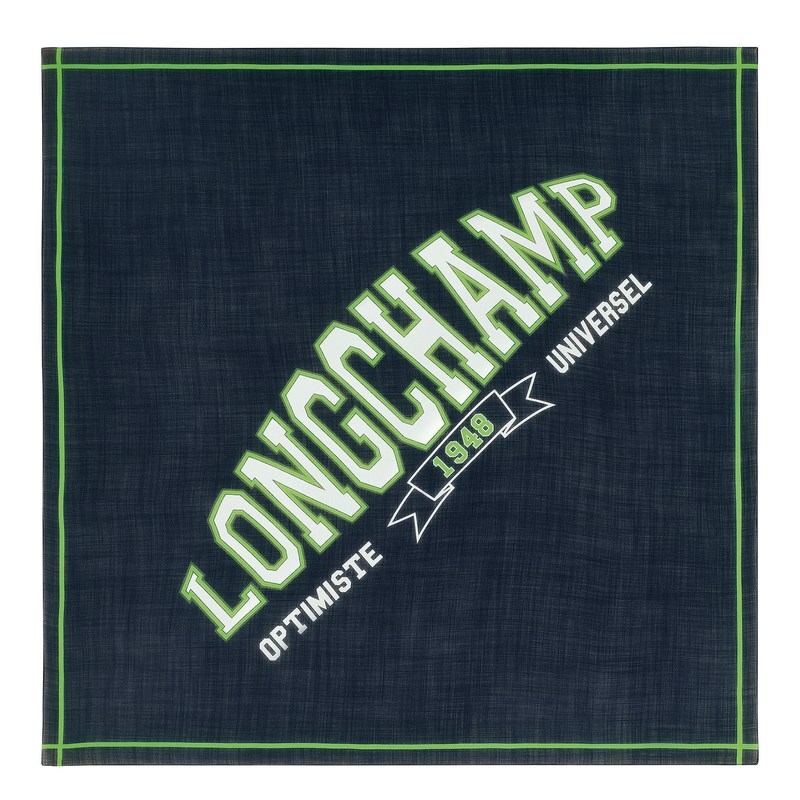 Longchamp Le Pliage University Scarf - Wool Silk Scarves Navy | GM58-L8KG