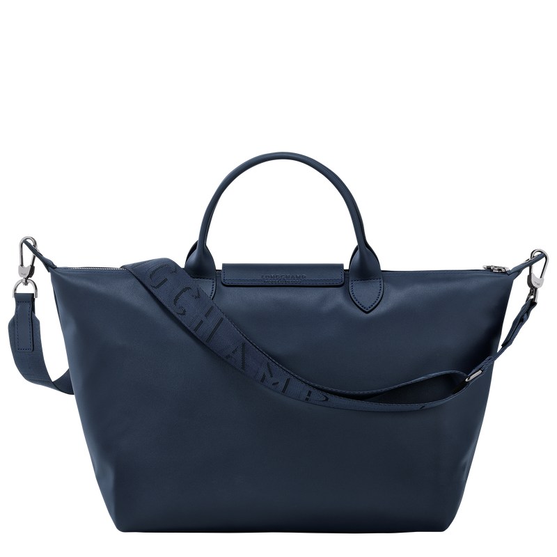 Longchamp Le Pliage Xtra L Handbag - Leather Handbags Navy | AX15-B4DN