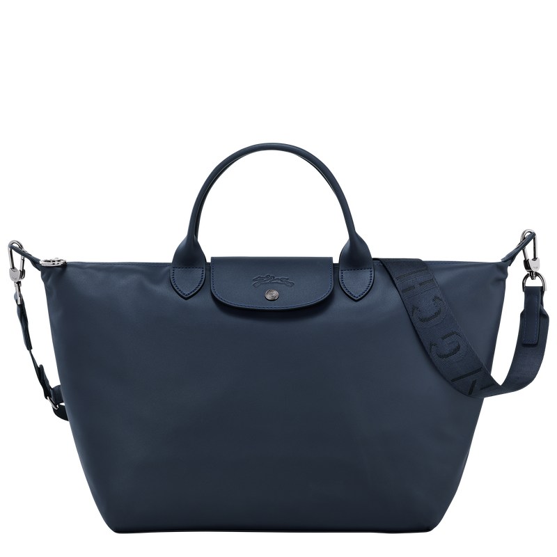 Longchamp Le Pliage Xtra L Handbag - Leather Handbags Navy | AX15-B4DN