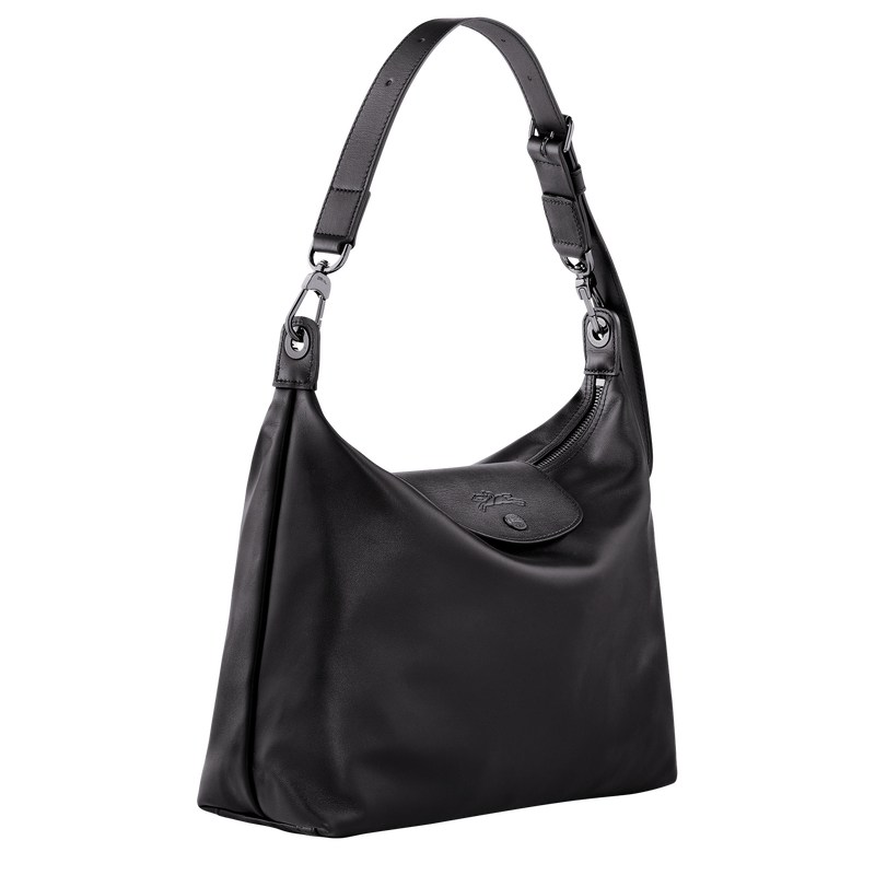 Longchamp Le Pliage Xtra M Hobo bag - Leather Shoulder bags Black | VM55-E2WN