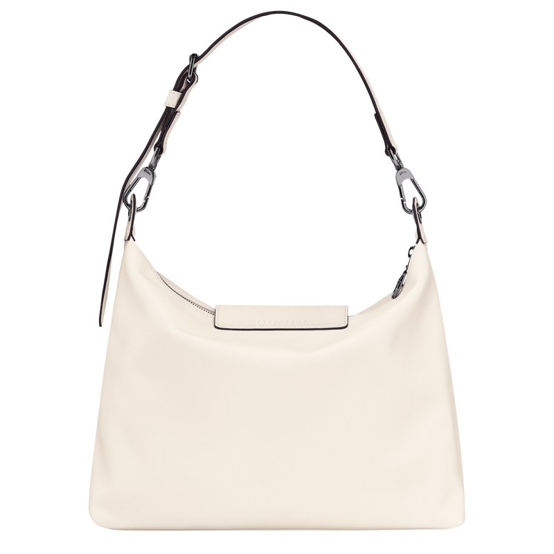 Longchamp Le Pliage Xtra M Hobo bag - Leather Shoulder bags Ecru | NU54-R2VL