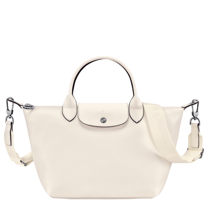 Longchamp Le Pliage Xtra S Handbag - Leather Handbags Ecru | SI55-N7UP