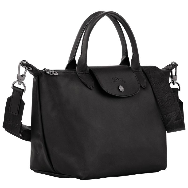 Longchamp Le Pliage Xtra S Handbag - Leather Handbags Black | UL92-A0TQ