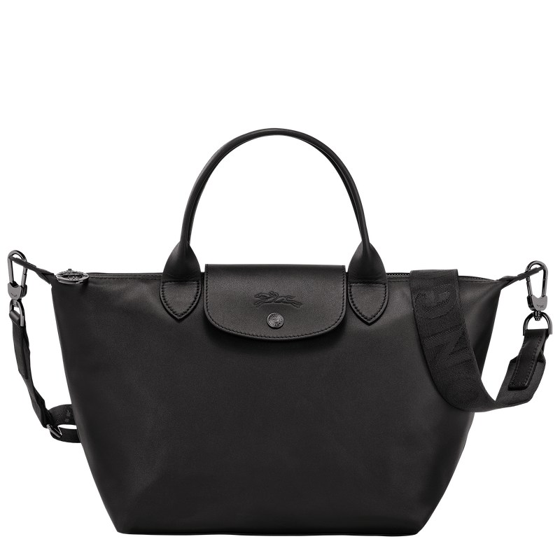 Longchamp Le Pliage Xtra S Handbag - Leather Handbags Black | UL92-A0TQ