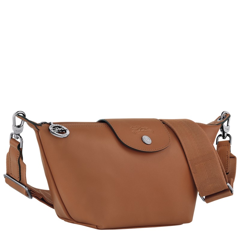 Longchamp Le Pliage Xtra XS Crossbody bag - Leather Crossbody bags Cognac | FF01-K4LK