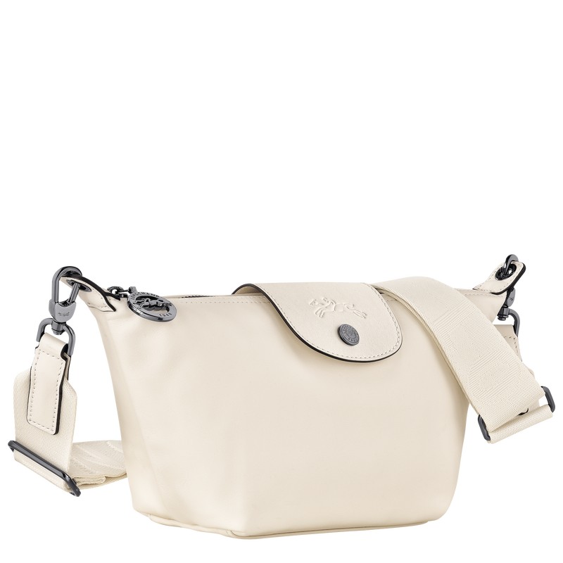 Longchamp Le Pliage Xtra XS Crossbody bag - Leather Crossbody bags Ecru | WO98-E3HJ