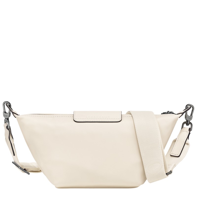 Longchamp Le Pliage Xtra XS Crossbody bag - Leather Crossbody bags Ecru | WO98-E3HJ