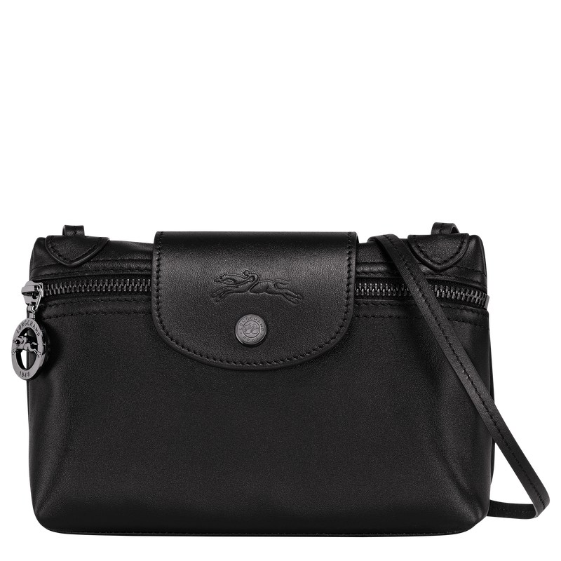 Longchamp Le Pliage Xtra XS Crossbody bag - Leather Crossbody bags Black | XB84-G9UI