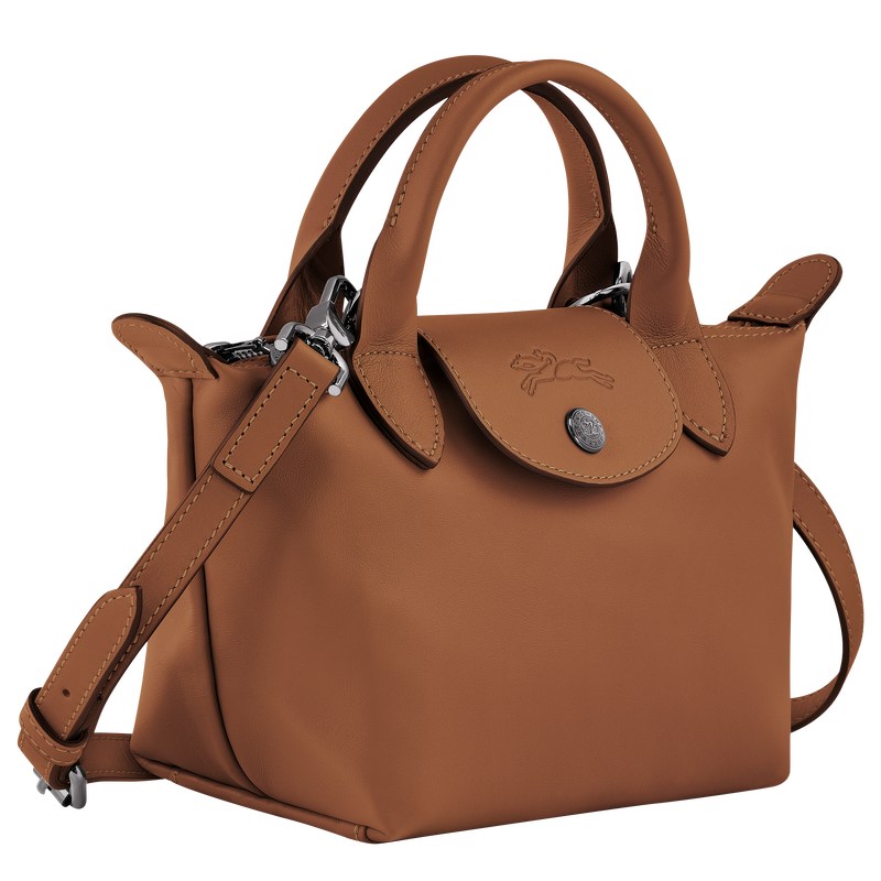 Longchamp Le Pliage Xtra XS Handbag - Leather Handbags Cognac | CT65-G4SD