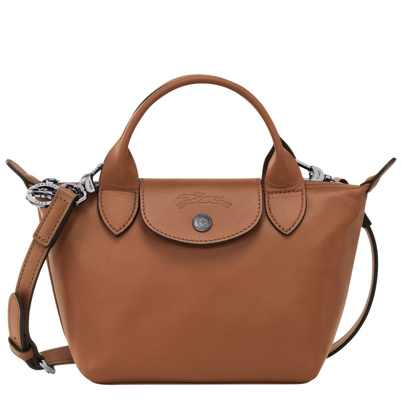 Longchamp Le Pliage Xtra XS Handbag - Leather Handbags Cognac | CT65-G4SD