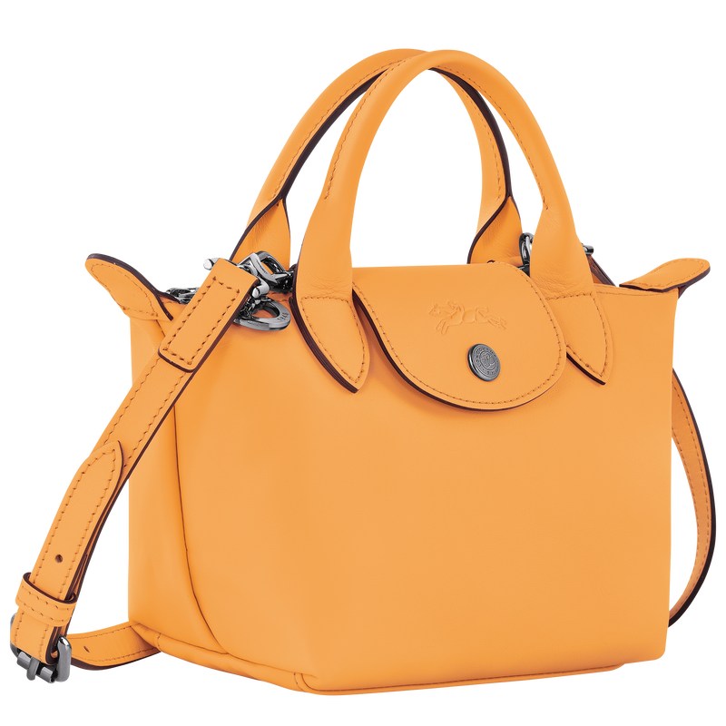 Longchamp Le Pliage Xtra XS Handbag - Leather Handbags Apricot | KU01-W2NQ