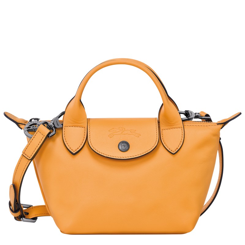 Longchamp Le Pliage Xtra XS Handbag - Leather Handbags Apricot | KU01-W2NQ