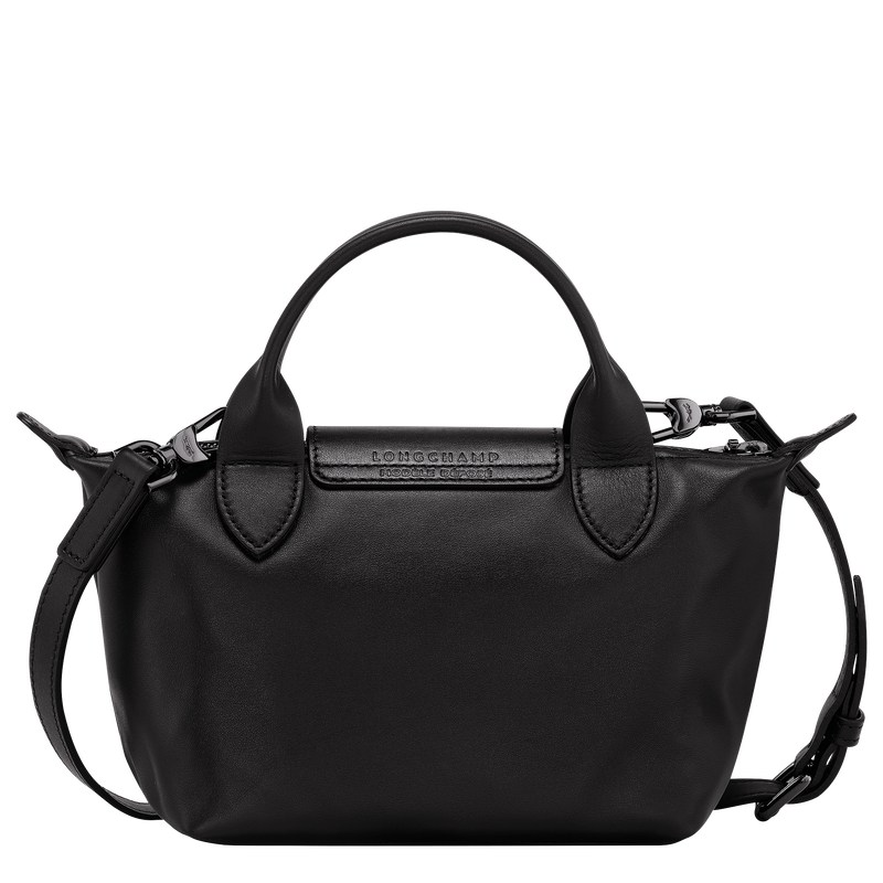 Longchamp Le Pliage Xtra XS Handbag - Leather Handbags Black | NQ39-H0KI