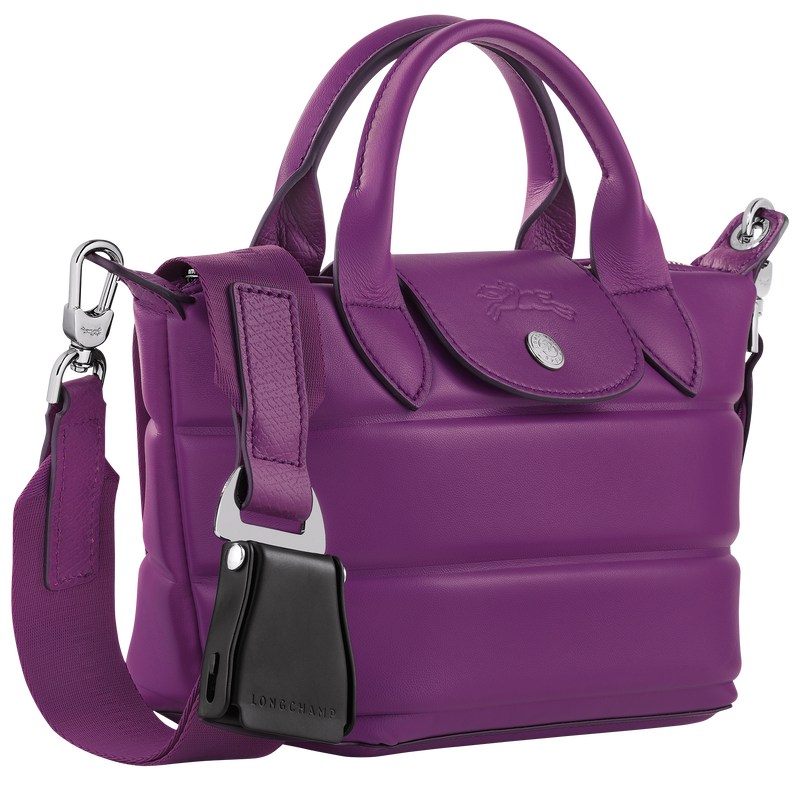 Longchamp Le Pliage Xtra XS Handbag - Leather Handbags Violet | JY48-F8RB