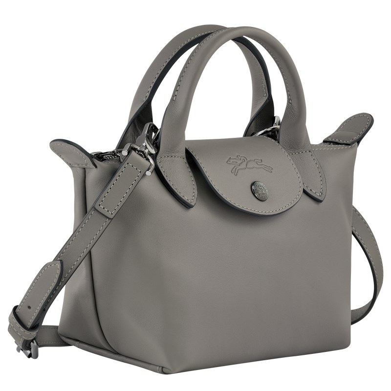 Longchamp Le Pliage Xtra XS Handbag - Leather Handbags Turtledove | MI37-U5PJ