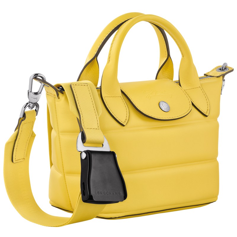 Longchamp Le Pliage Xtra XS Handbag - Leather Handbags Yellow | AL09-N8AG