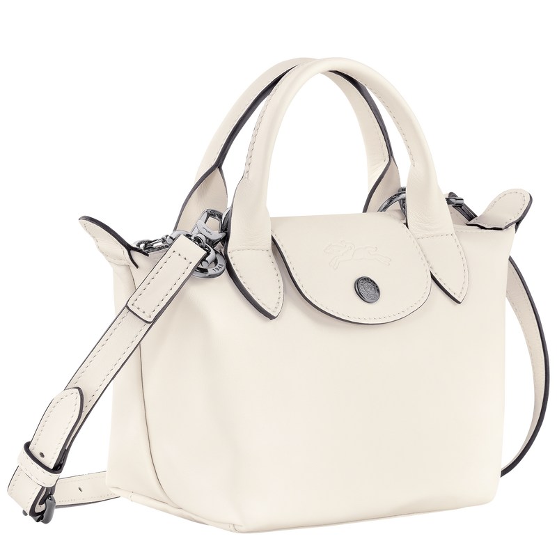 Longchamp Le Pliage Xtra XS Handbag - Leather Handbags Ecru | OJ15-Q2LM