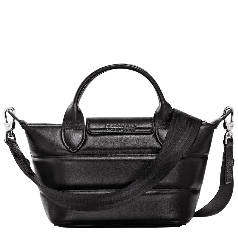 Longchamp Le Pliage Xtra XS Handbag - Leather Handbags Black | BI60-M8ZG