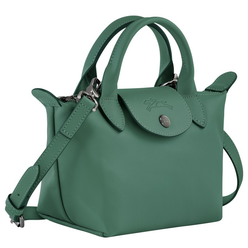 Longchamp Le Pliage Xtra XS Handbag - Leather Handbags Sage | FJ39-F1KA