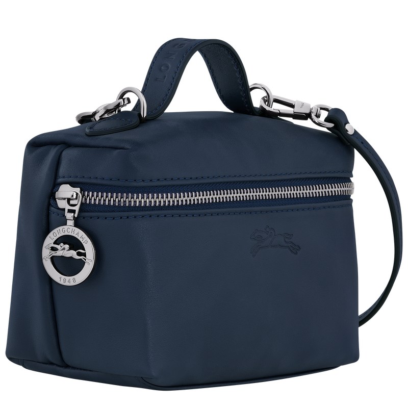 Longchamp Le Pliage Xtra XS Vanity - Leather Crossbody bags Navy | LQ45-J0NT