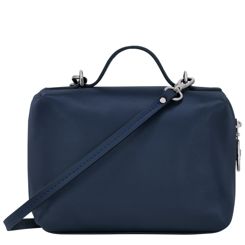 Longchamp Le Pliage Xtra XS Vanity - Leather Crossbody bags Navy | LQ45-J0NT