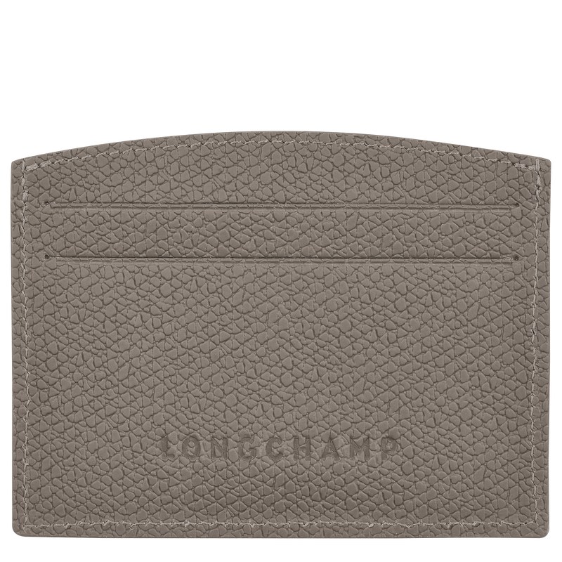 Longchamp Le Roseau Card holder - Leather Cardholders & Coin purses Turtledove | UY87-H1WI