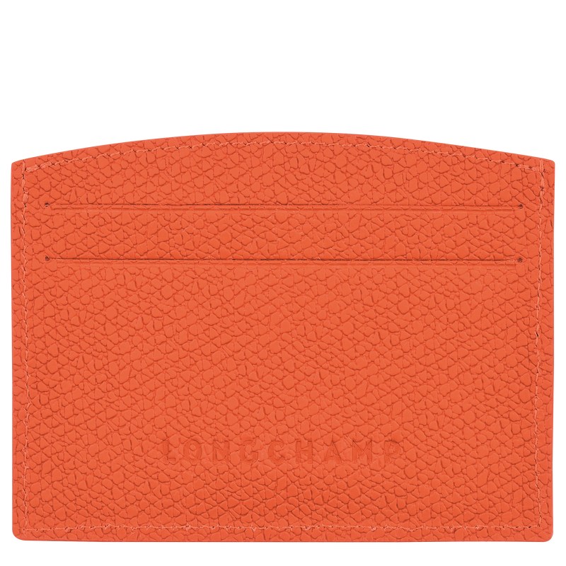 Longchamp Le Roseau Card holder - Leather Cardholders & Coin purses Orange | LB60-S7CS