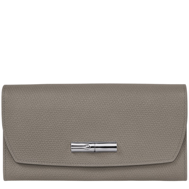 Longchamp Le Roseau Continental wallet - Leather Wallets Turtledove | GH77-J5PE