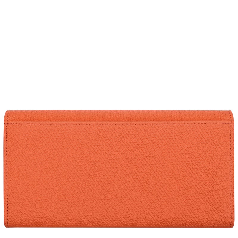 Longchamp Le Roseau Continental wallet - Leather Wallets Orange | PR71-B8VI