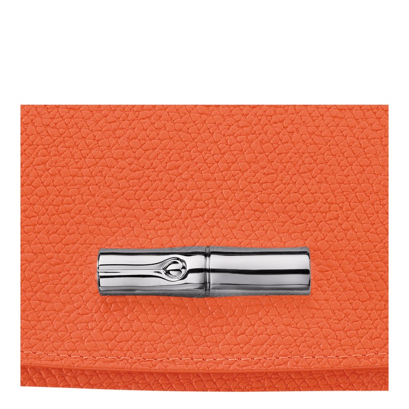 Longchamp Le Roseau Continental wallet - Leather Wallets Orange | PR71-B8VI