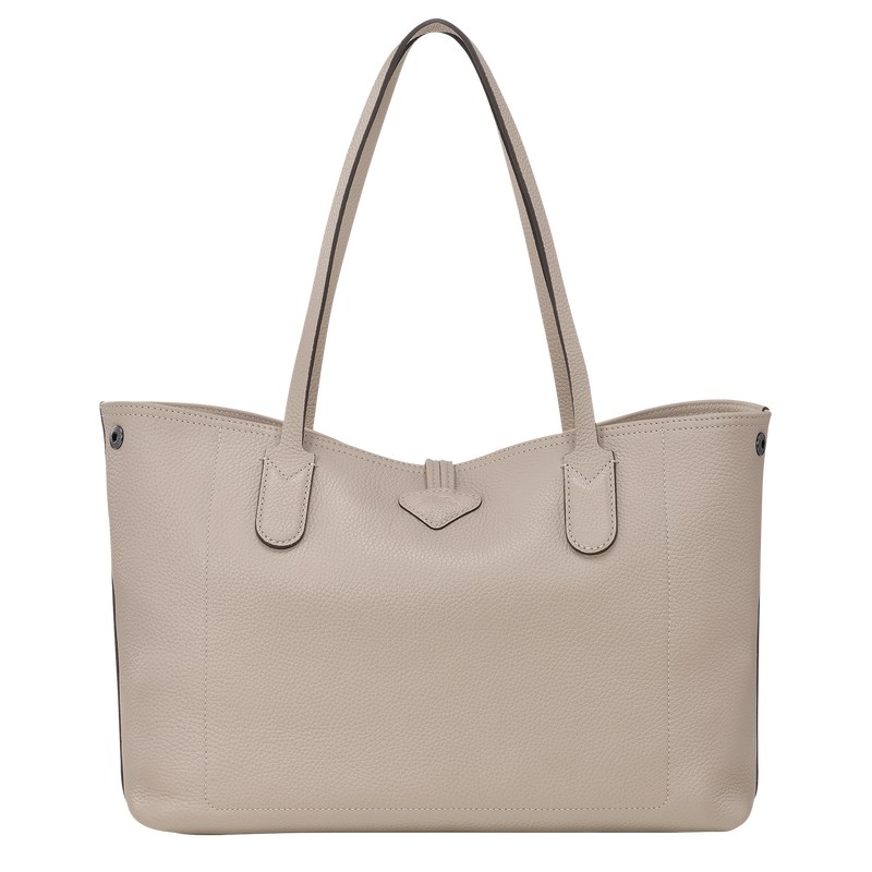 Longchamp Le Roseau Essential L Tote bag - Leather Shoulder bags Clay | DZ75-Q6RH