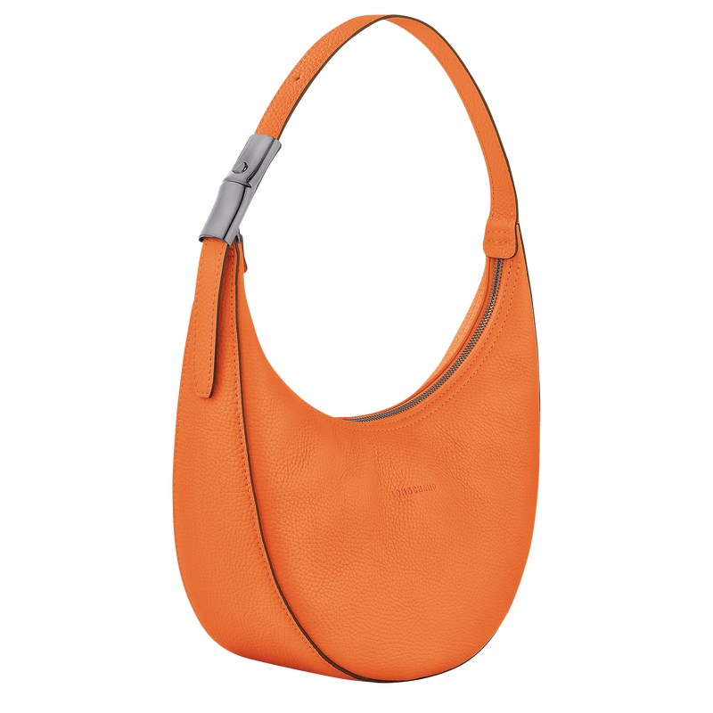 Longchamp Le Roseau Essential M Hobo bag - Leather Shoulder bags Orange | EF33-C5RS