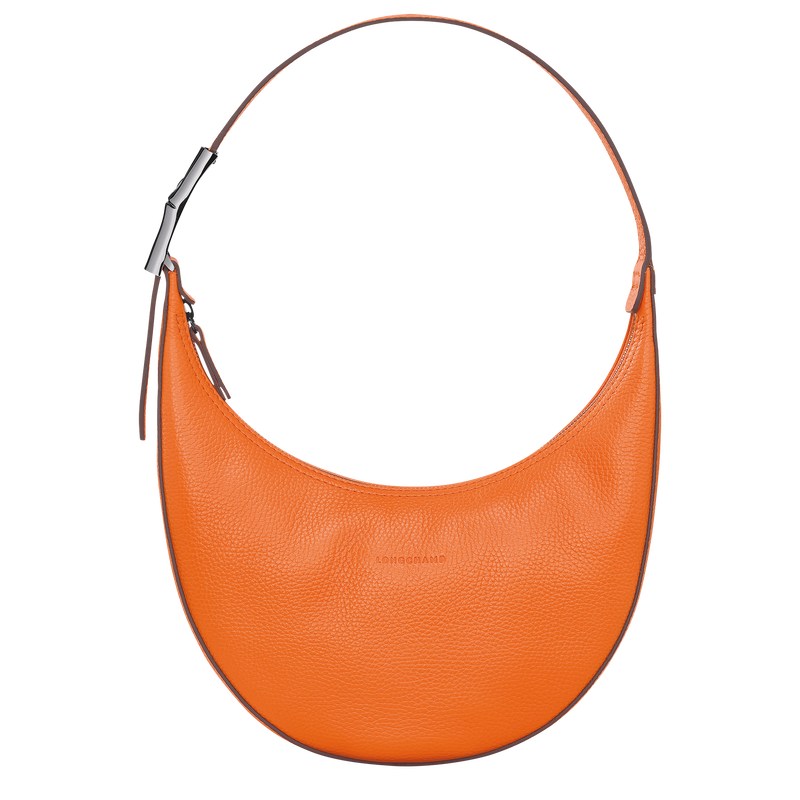 Longchamp Le Roseau Essential M Hobo bag - Leather Shoulder bags Orange | EF33-C5RS