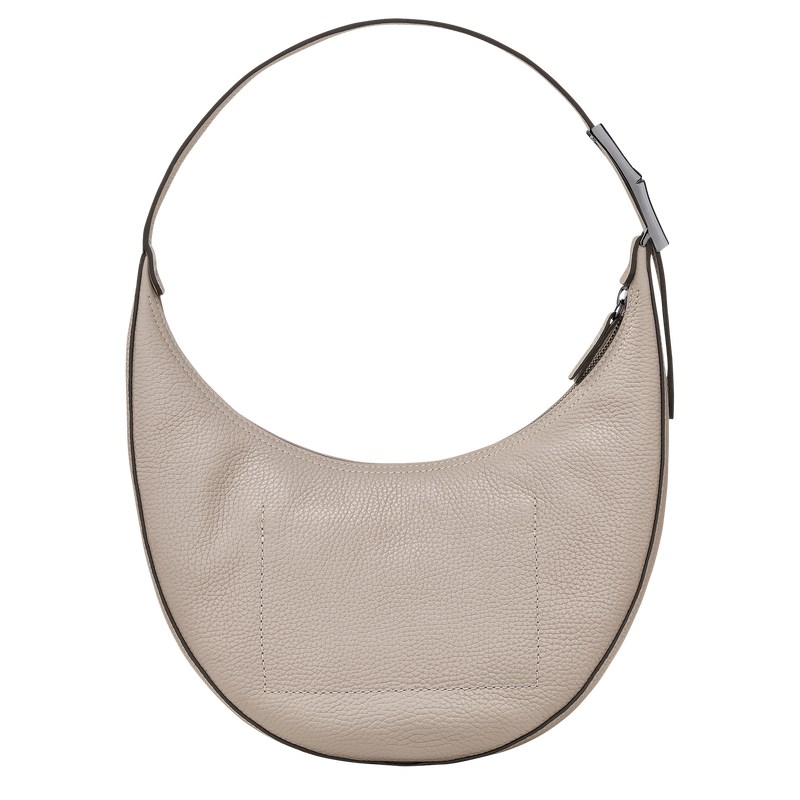 Longchamp Le Roseau Essential M Hobo bag - Leather Shoulder bags Clay | PN60-V9XW