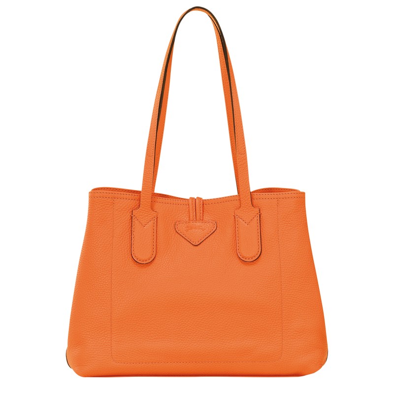 Longchamp Le Roseau Essential M Tote bag - Leather Shoulder bags Orange | AQ48-Z2NG