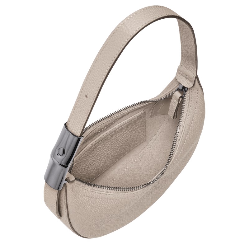 Longchamp Le Roseau Essential S Hobo bag - Leather Shoulder bags Clay | HN89-Z7AU