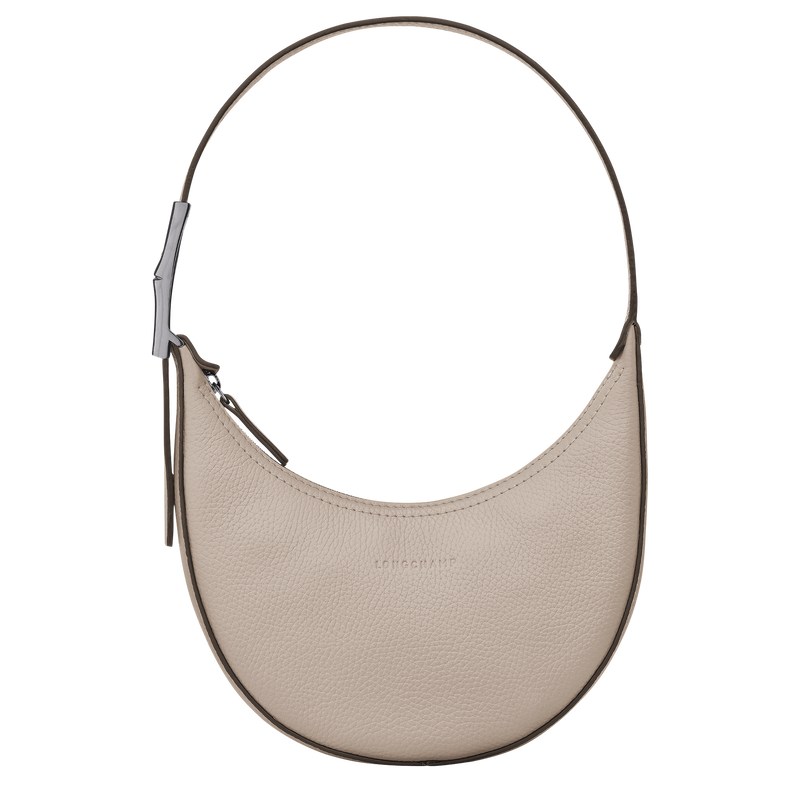 Longchamp Le Roseau Essential S Hobo bag - Leather Shoulder bags Clay | HN89-Z7AU