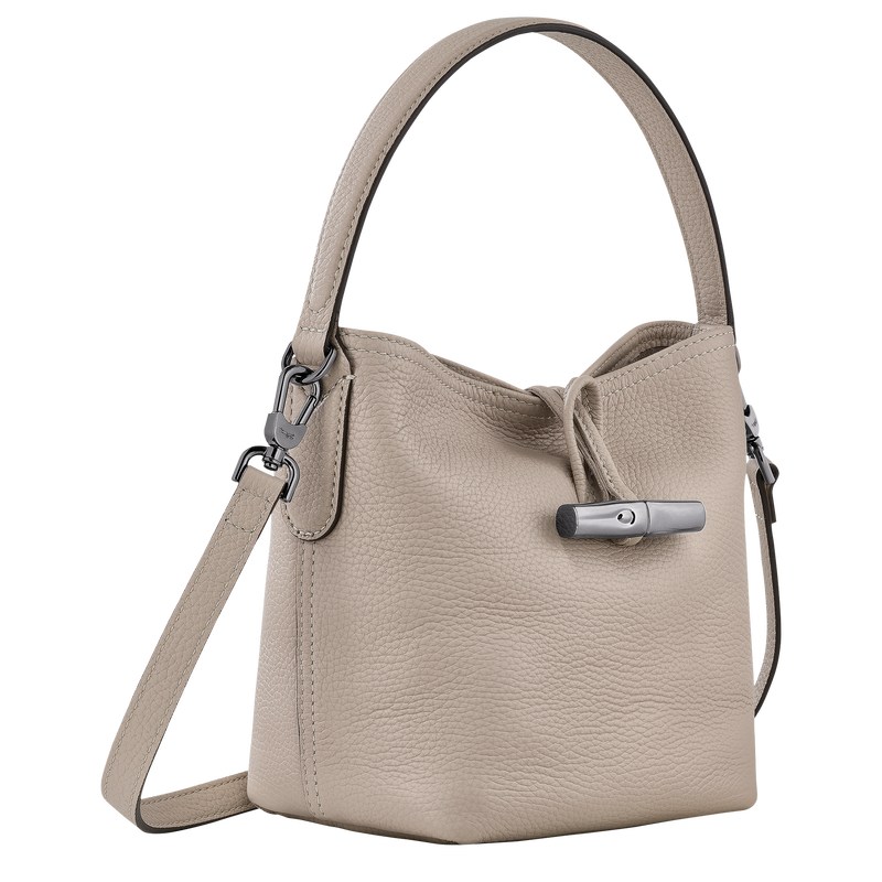 Longchamp Le Roseau Essential XS Bucket bag - Leather Crossbody bags Clay | QA26-J1IC