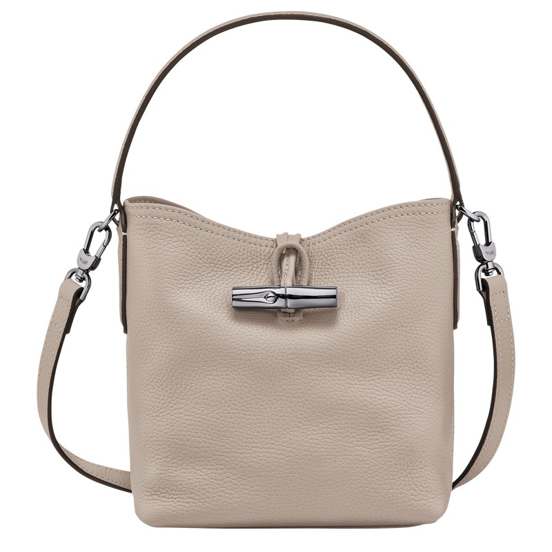 Longchamp Le Roseau Essential XS Bucket bag - Leather Crossbody bags Clay | QA26-J1IC