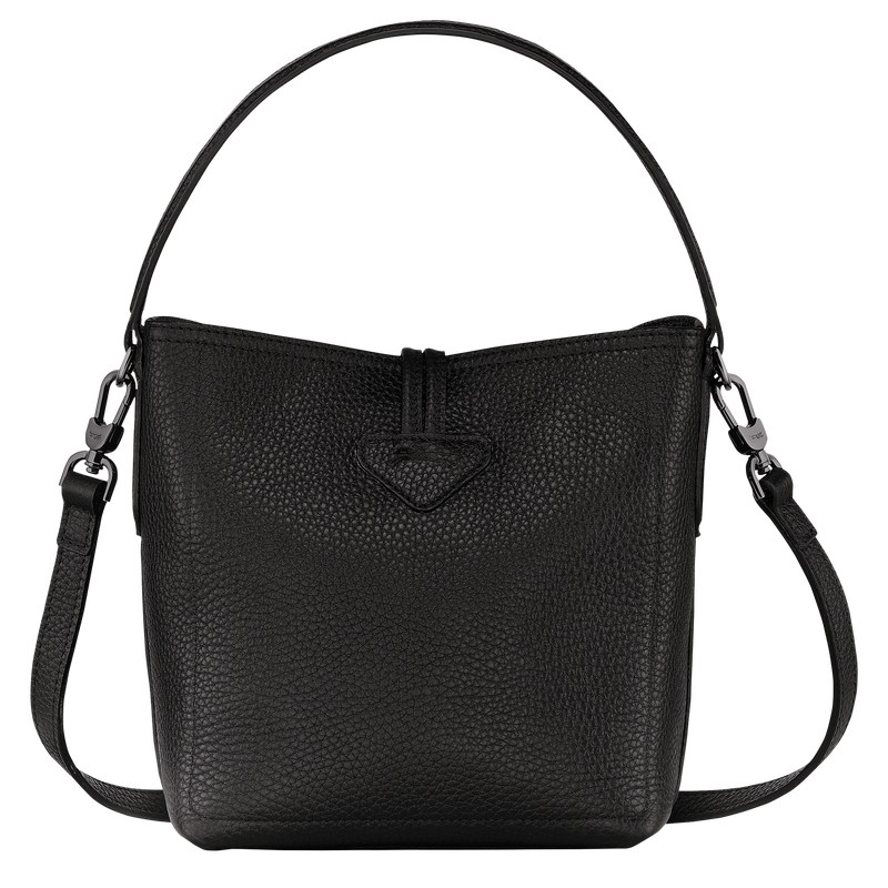 Longchamp Le Roseau Essential XS Bucket bag - Leather Crossbody bags Black | NS04-N4MZ