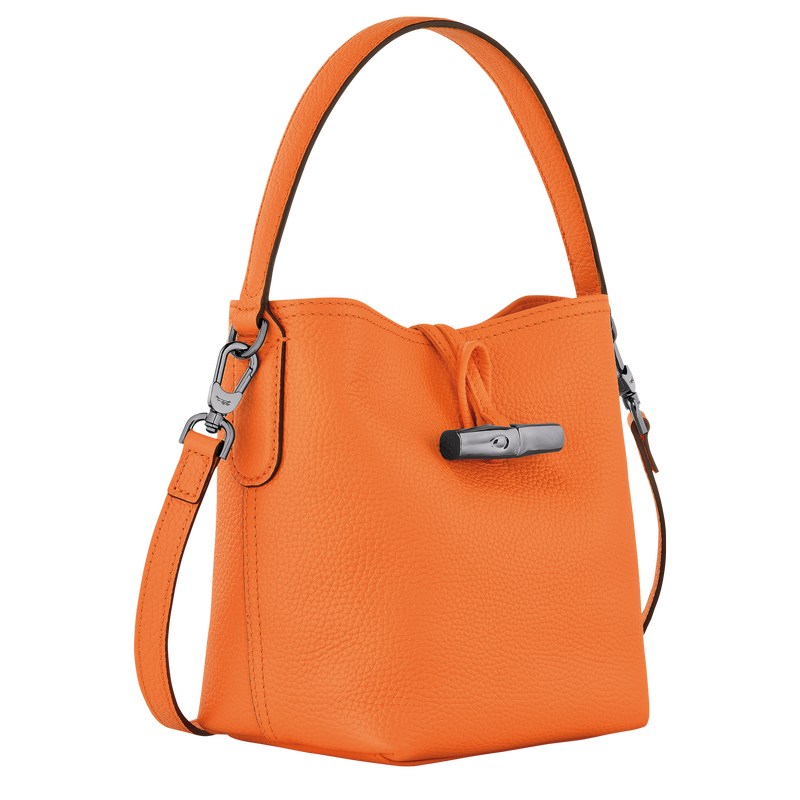 Longchamp Le Roseau Essential XS Bucket bag - Leather Crossbody bags Orange | IP71-G9NZ